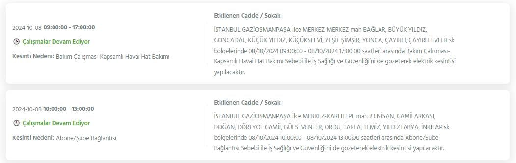 İstanbul'da 8 saati bulacak elektrik kesintisi! BEDAŞ ilçe ilçe açıkladı 11